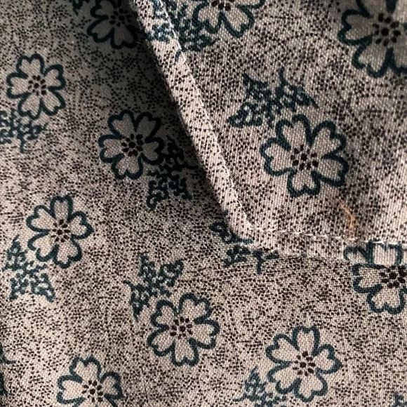 NWOT Let's Backtrack Cotton Floral Sketchbook '40s Shirt Dress Pockets M/L - Picture 3 of 4